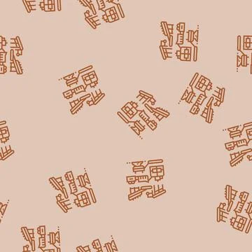 Ore processing mining line seamless pattern Stock Illustration