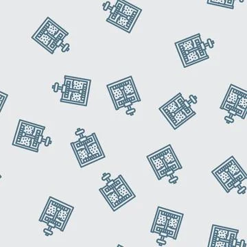 Ore processing mining line vector seamless pattern Stock Illustration