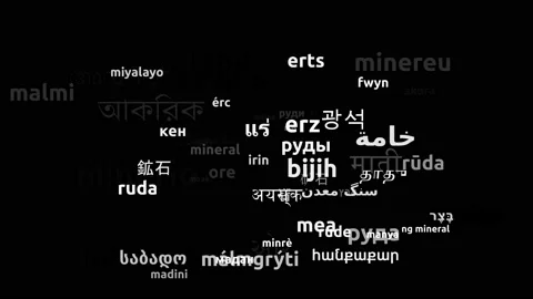 Ore Translated in 61 Worldwide Languages Endless Looping 3d Zooming Wordcloud Stock Footage 145231258
