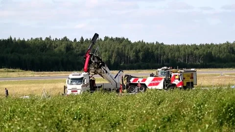 Örebro plane crash Stock Footage 164228429