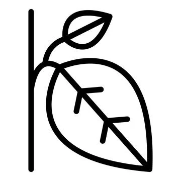 Oregano basil icon outline vector. Food plant Stock Illustration