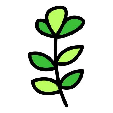 Oregano icon vector flat Illustrazione stock