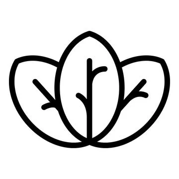 Oregano leaf icon outline vector. Herb basil Stock Illustration