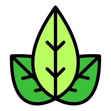 Oregano leaf icon vector flat Stock Illustration
