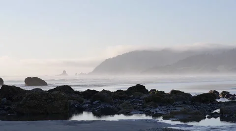 Oregon Beach Landscape Stock Footage 56001240