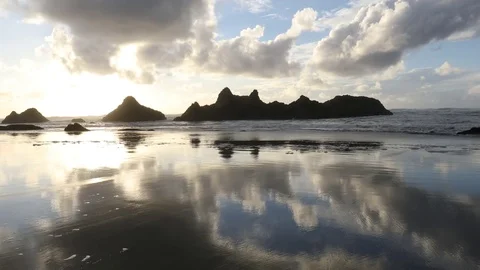 Oregon Beach Scene Видео 70626842