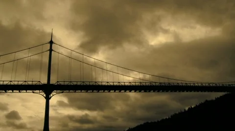 Oregon Bridge Real Time Vídeos de archivo 11017651