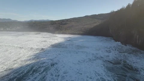 Oregon Coast Approach Cannon Beach Stock-Footage 263247635