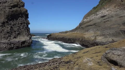 Oregon Coast Devil's Elbow Timelapse Vídeos de archivo 130933507