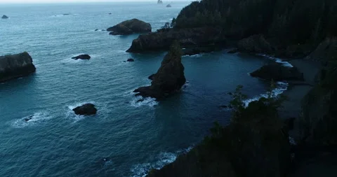 Oregon Coast Drone 4k Stock Footage 152334192