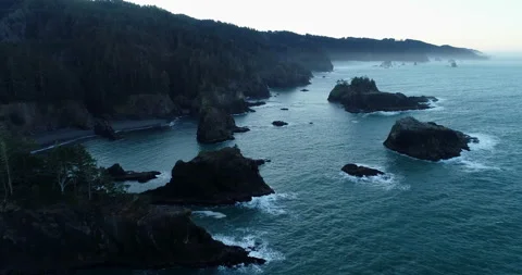 Oregon Coast Drone 4k Stock Footage 152334486