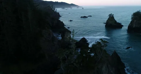 Oregon Coast Drone 4k Stock Footage 152334877