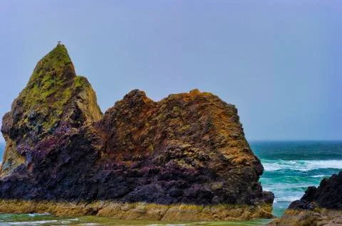 Oregon Coast Inter tidal Rocks Stock Photos