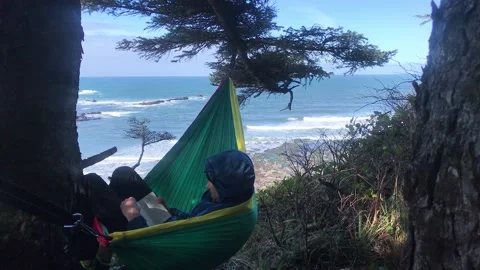 Oregon Coast Moving Time Lapse: hammocking near Simpson Reef Stock-Footage 148057282