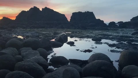 Oregon Coast moving timelapse at sunset Video stock 329449337