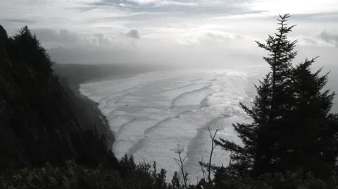 Oregon Coast Ocean View Stock Footage 57362169