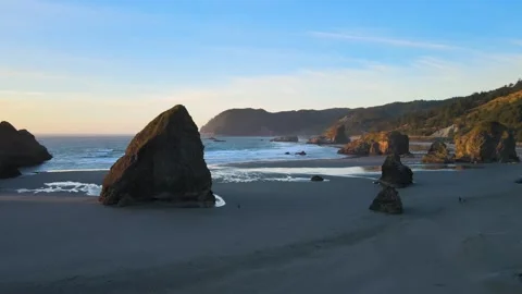 Oregon Coast Orbit Stock Footage 141463650