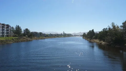 Oregon Coast - Seaside River Stock Footage 140070737