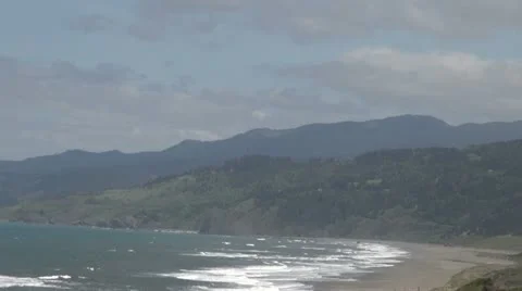 Oregon Coast in Spring with Wind and Mountains 스톡 동영상 11263272
