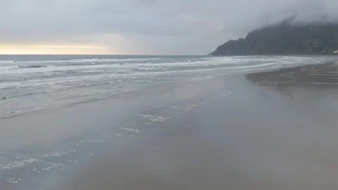 Oregon Coast Sunset Stock Footage 307237115