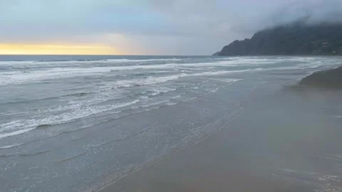 Oregon Coast Sunset Stock Footage 341774157