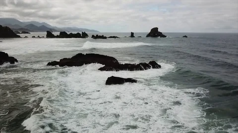 Oregon coastline Stock Footage 90456677