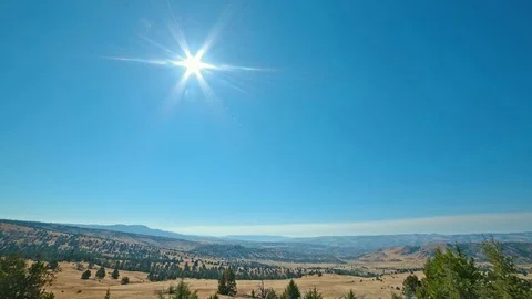 Oregon Desert Landscape Darkens During Total Solar Eclipse Over Oregon 1 Stock Footage 81921522