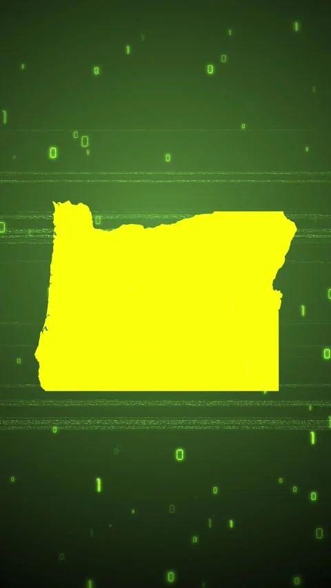 Oregon Digital Map Intro Stock Footage 259018160