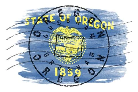 Oregon Gresham Seal Map Design 写真素材