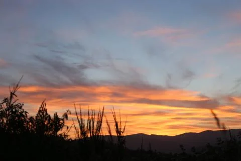 Oregon Hill top sunset Stock Photos