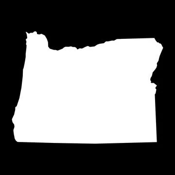 Oregon map shape, united states of america. Flat concept icon symbol vector i Stock Illustration