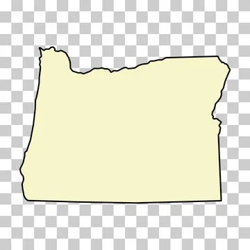 Oregon map shape, united states of america. Flat concept icon symbol vector i Stock Illustration