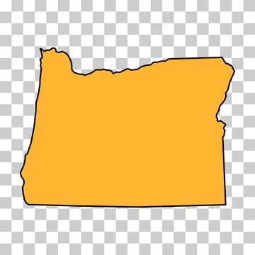 Oregon map shape, united states of america. Flat concept icon symbol vector i Stock Illustration