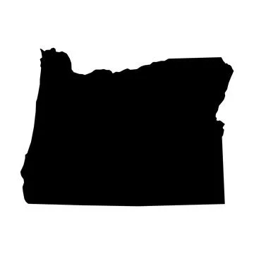 Oregon map shape, united states of america. Flat concept icon symbol vector i Stock Illustration