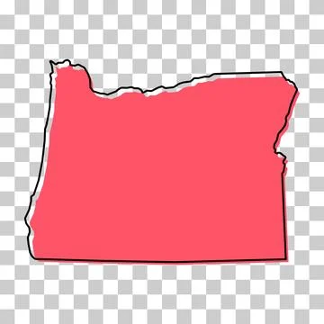 Oregon map shape, united states of america. Flat concept icon symbol vector i Stock Illustration