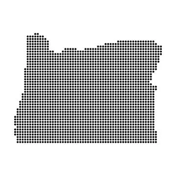 Oregon map shape, united states of america. Flat concept icon symbol vector i Stock Illustration