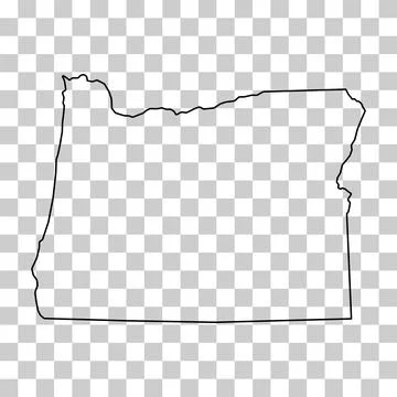 Oregon map shape, united states of america. Flat concept icon symbol vector i Stock Illustration