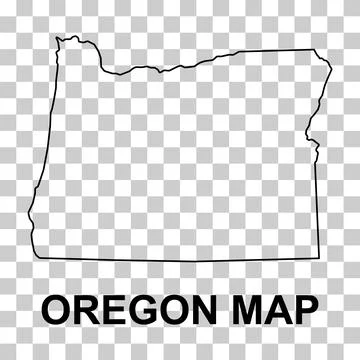 Oregon map shape, united states of america. Flat concept icon symbol vector i Stock Illustration