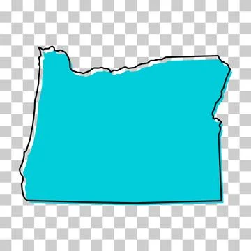 Oregon map shape, united states of america. Flat concept icon symbol vector i Stock Illustration