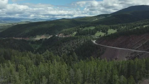 Oregon Mountain Forest Highway Drone Aerial View Vidéo 335420473
