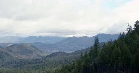 Oregon Mountain Valley Pan Right to Pine Mountains Stock Footage 162789637