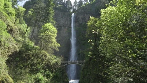 OREGON - Multnomah Falls in Slow Motion Stock Footage 96543535