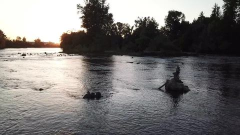 Oregon River Rise, Stock Footage 105247453
