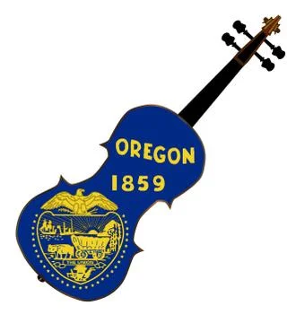 Oregon State Fiddle Illustrazione stock