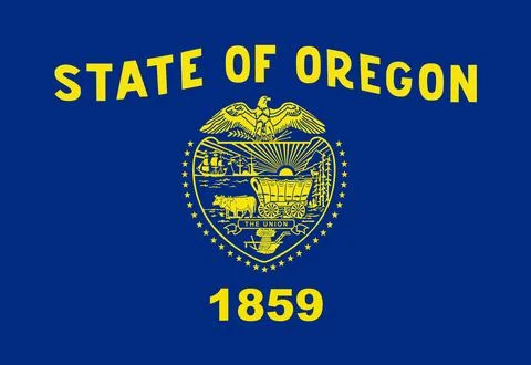 Oregon State Flag background illustration Stock Illustration