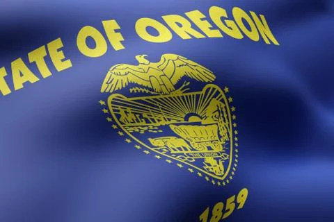 Oregon State flag Stock Illustration