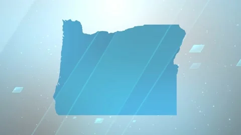 Oregon State Map Background Stock Footage 197967341
