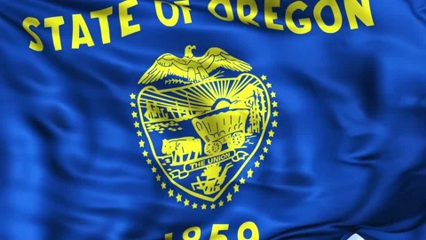 Oregon State Waving Flag Background Stock Footage 204139338