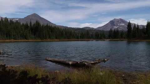 Oregon Time Lapse: Eileen Lake, Middle Sister and South Sister Mountains Stock Footage 146668331