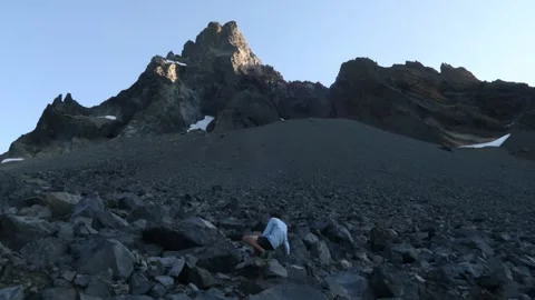 Oregon Time Lapse: making food at the base of Mount Thielsen Video stock 147153343